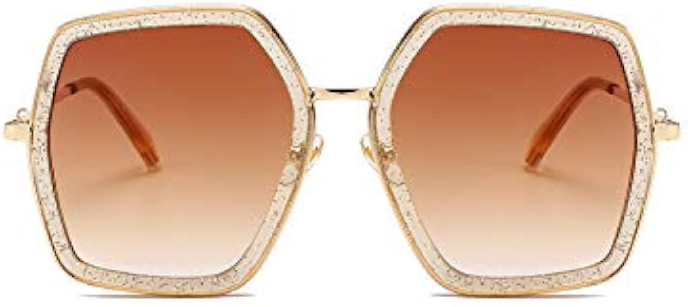 iKANOO Oversized Square Sunglasses for Women Hexagon Inspired Designer Style Shades | Amazon (US)