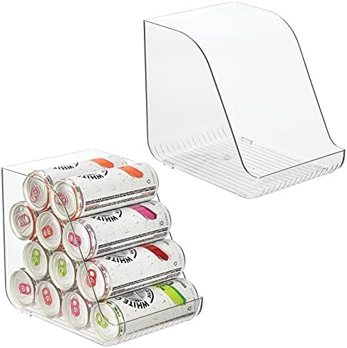 mDesign Compact Plastic Kitchen and Pantry Storage Organizer Bin for Tall Skinny Soda/Pop Cans - Kit | Amazon (US)