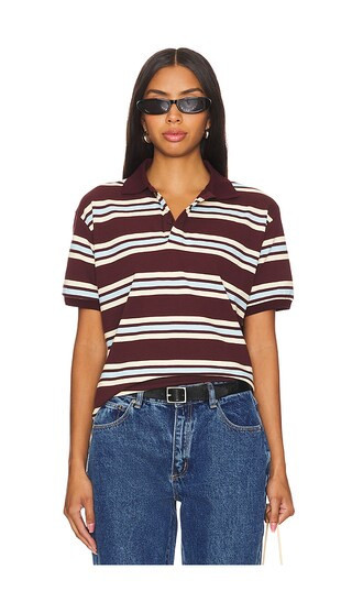 LIONESS Leisure Polo in Brown. - size XXS | Revolve Clothing (Global)