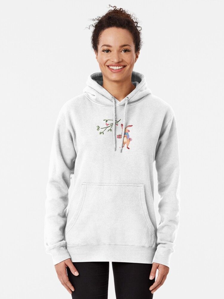 Christmas bunny visiting Pullover Hoodie by Kristellabeauty | Redbubble (US)
