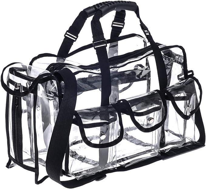 Professional Clear PVC Makeup Kits Organizer Make up Set Bag MUA Bag Carry All Makeup Artist Bag ... | Amazon (US)