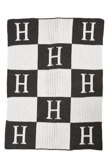 Butterscotch Blankees 'Initials & Blocks - Large' Personalized Blanket, Size Large - Grey | Nordstrom