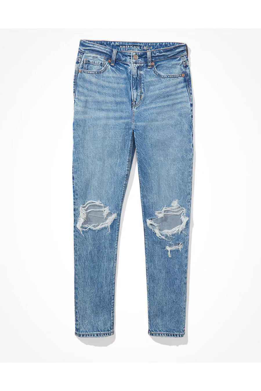 AE Strigid Ripped Mom Jean | American Eagle Outfitters (US & CA)