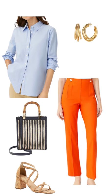 Workwear that’s fun and has a personality ✨ I love the sailor button detail on the pants, be sure to tuck in the top 🧡 

#anntaylor
#womensworkwear


#LTKfindsunder100 #LTKworkwear #LTKstyletip