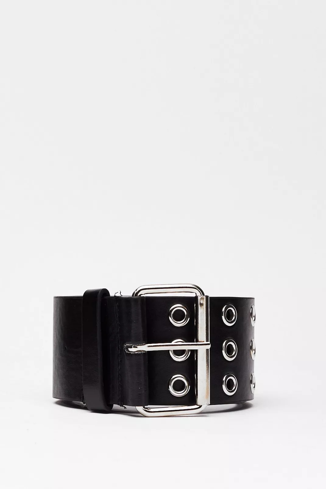 Chunky Faux Leather Eyelet Belt | Nasty Gal (US)