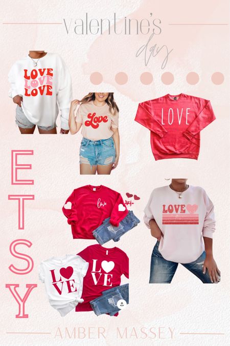 Valentine’s Day tee shirts and crew neck sweatshirts from Etsy ❤️

Small shops | shop local | Valentine’s Day apparel 

#LTKstyletip #LTKunder50 #LTKSeasonal