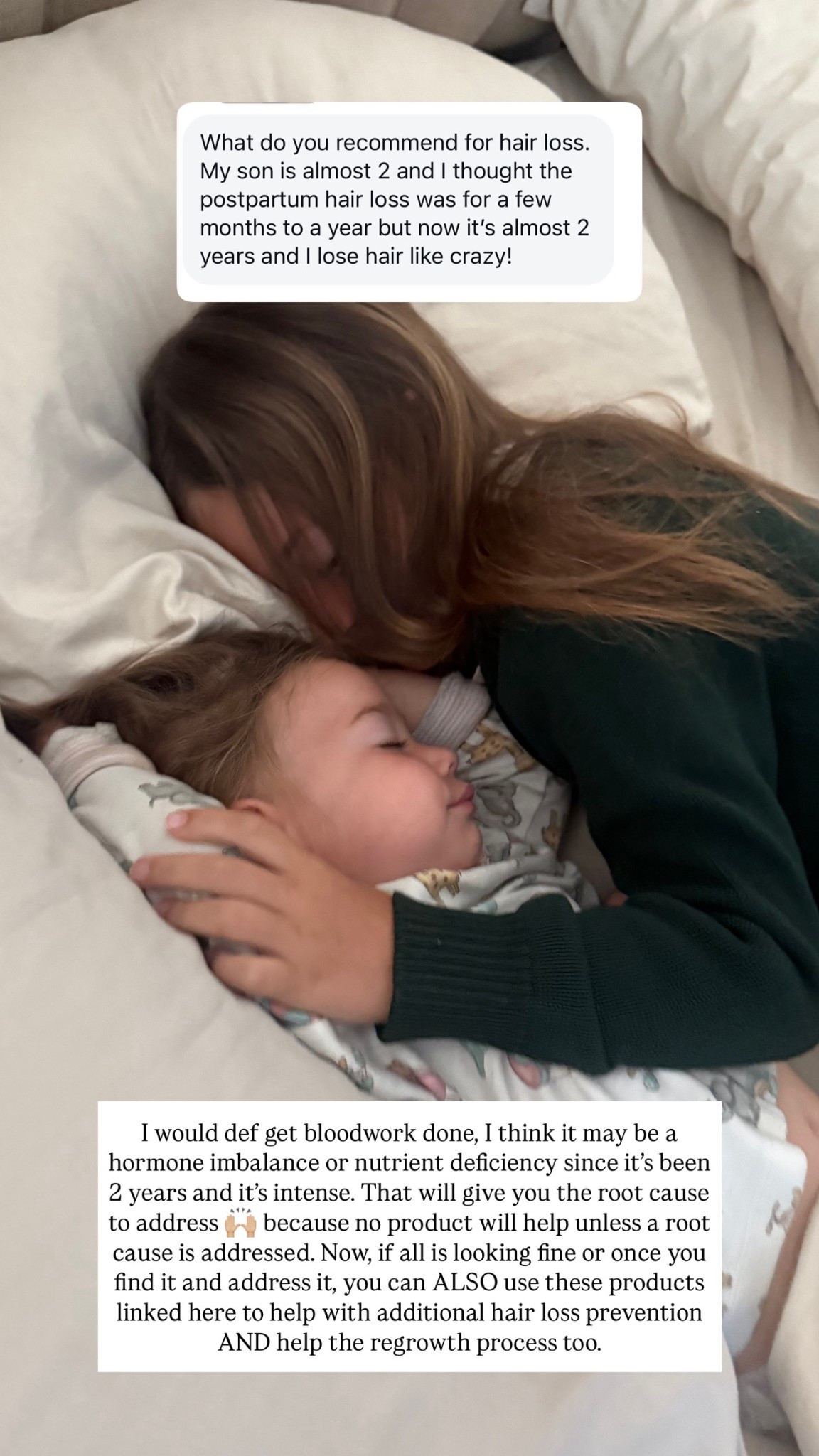 Hair loss and hair regrwth 

#LTKmomlife