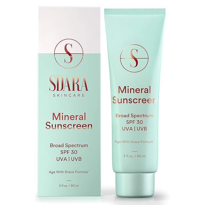 Sdara SPF 30 Mineral Sunscreen for Sensitive Skin - Reef Safe, Biodegradable, Broad Spectrum With... | Amazon (US)