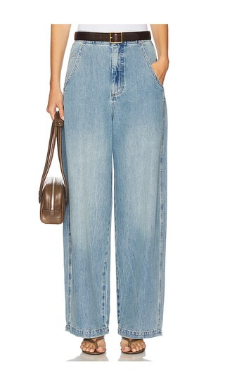 Lottie High Rise Relaxed Bowed Leg in Qualifier | Revolve Clothing (Global)