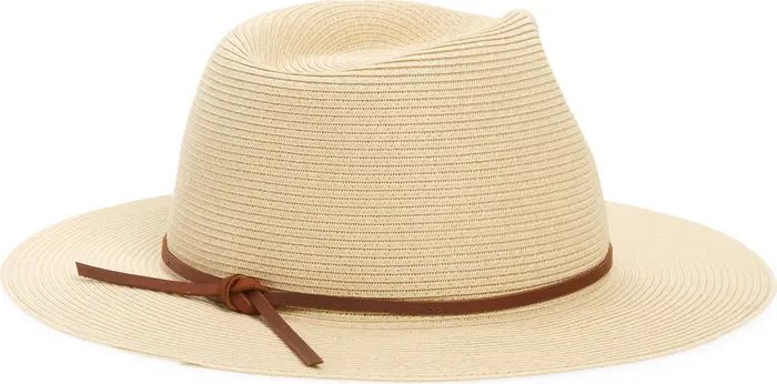 Brixton Wesley Packable Straw Fedora | Nordstrom | Nordstrom