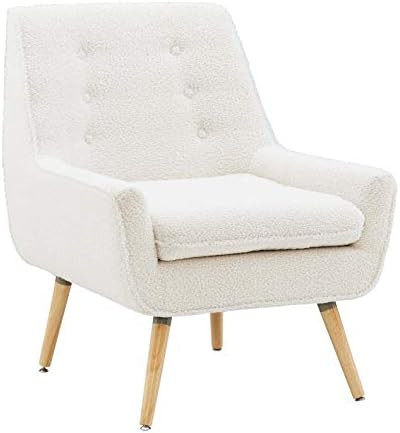 Linon Ivory Sherpa Accent Reid Chair | Amazon (US)