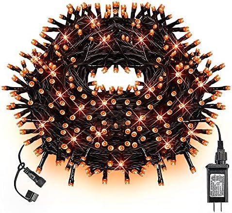 Funpeny 240 LED Halloween String Lights, 78 FT Waterproof Black Wire Fairy Lights Plug in, 8 Lightin | Amazon (US)