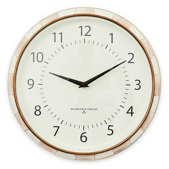 Mocha Check School Wall Clock | MacKenzie-Childs