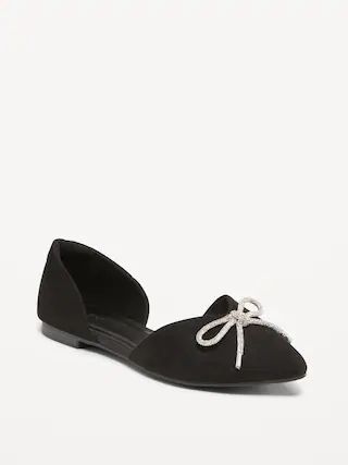Faux-Suede D&apos;Orsay Flats for Women | Old Navy (US)