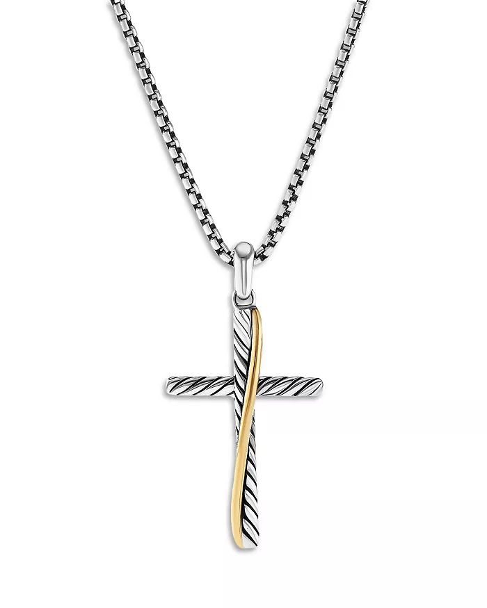 18K Yellow Gold & Sterling Silver Amulets Draped Cross Pendant | Bloomingdale's (US)