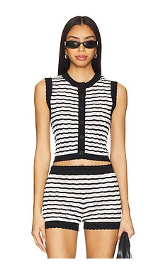 Lovers and Friends Elery Vest in Black & White from Revolve.com | Revolve Clothing (Global)