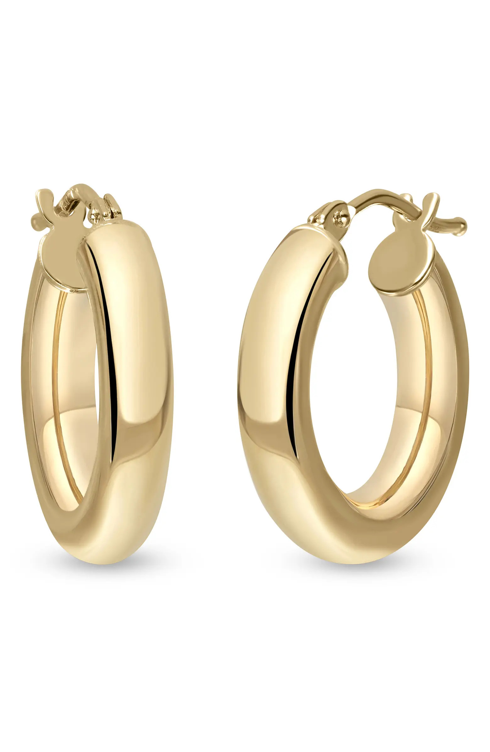 Essentials 14K Gold Smooth Hoop Earrings | Nordstrom