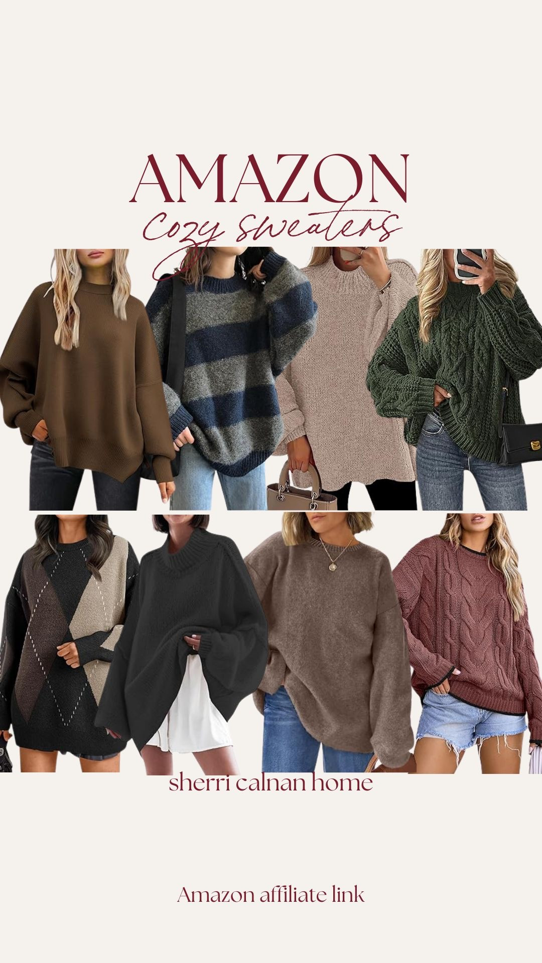 Amazon cozy sweaters that are perfect for everyday wear with soft knits, relaxed fits, and neutral tones that make winter layering effortless and comfortable.
Amazon cozy sweaters, Amazon fashion finds, neutral sweaters, winter outfit ideas, everyday knit sweaters, casual winter style, Amazon wardrobe staples, cozy layering pieces sherricalnanhome

#LTKootd #LTKSeasonal #LTKFindsUnder50