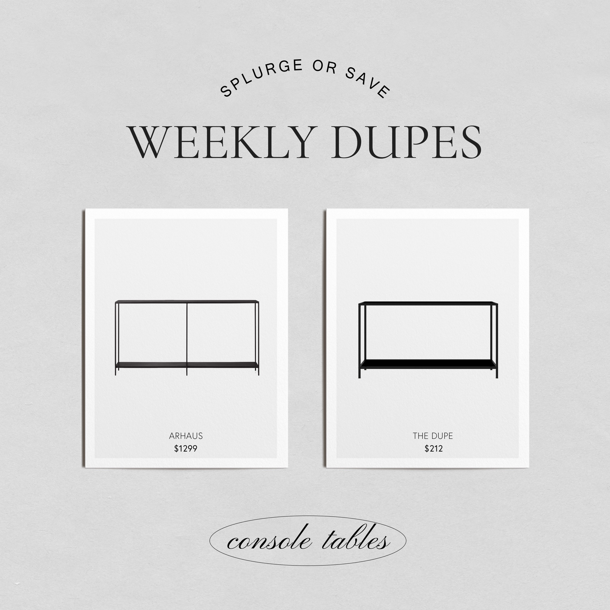 Console table dupes!

#LTKhome #LTKFind