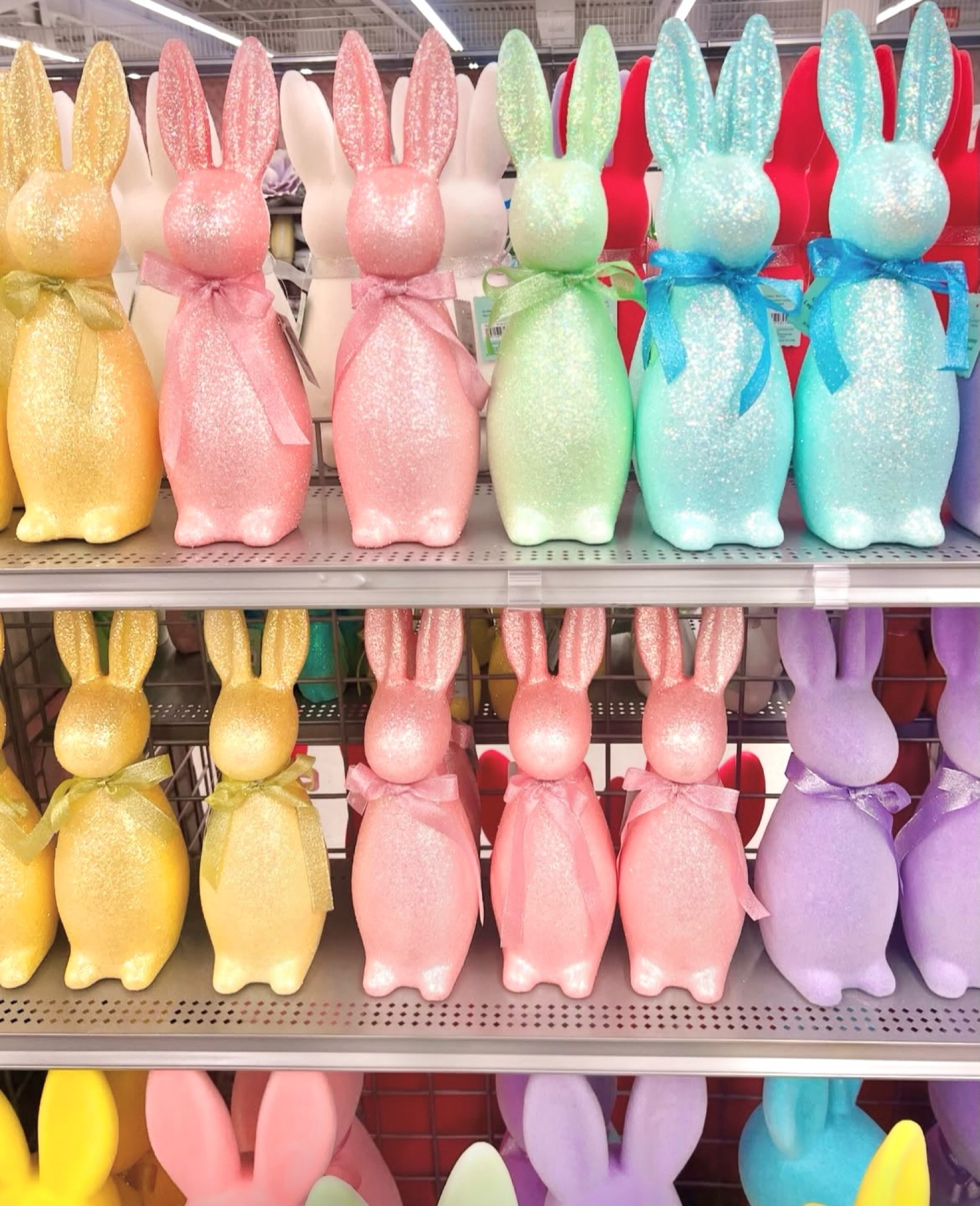 HOP TO IT! 💖💛💚💜🐰
… I love these glitter bunnies! I’ve enjoyed these bunnies since they came out a couple of Easter Seasons ago (and have and love that first round). I enjoy seeing updates every year - and this time around I’m seeing disco, floral and glitter options! 

You could even take it a step further and custom hours with ribbon, rhinestone, buttons etc.

Any which way, they are adorable!



#LTKFamily #LTKSeasonal #LTKHome