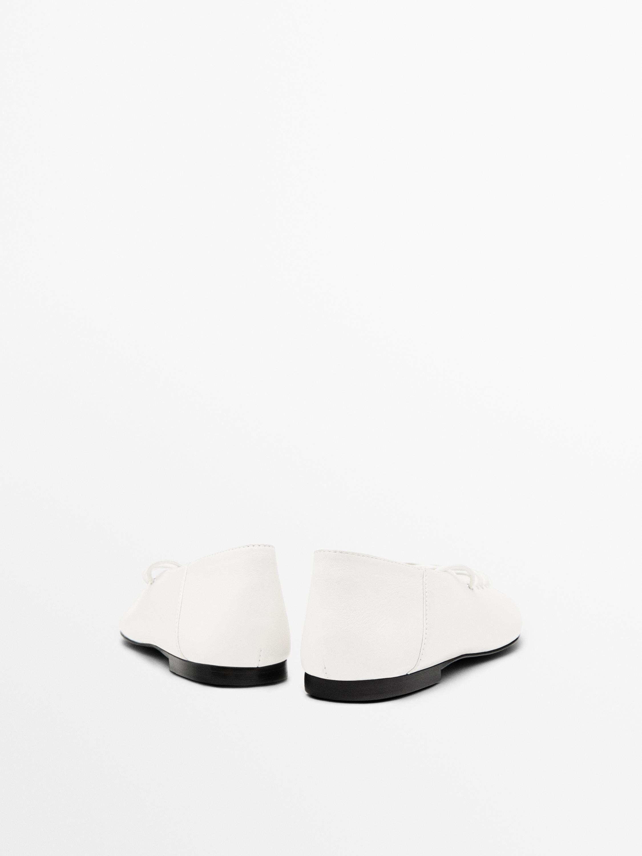 Lace-up ballet flats | Zara US