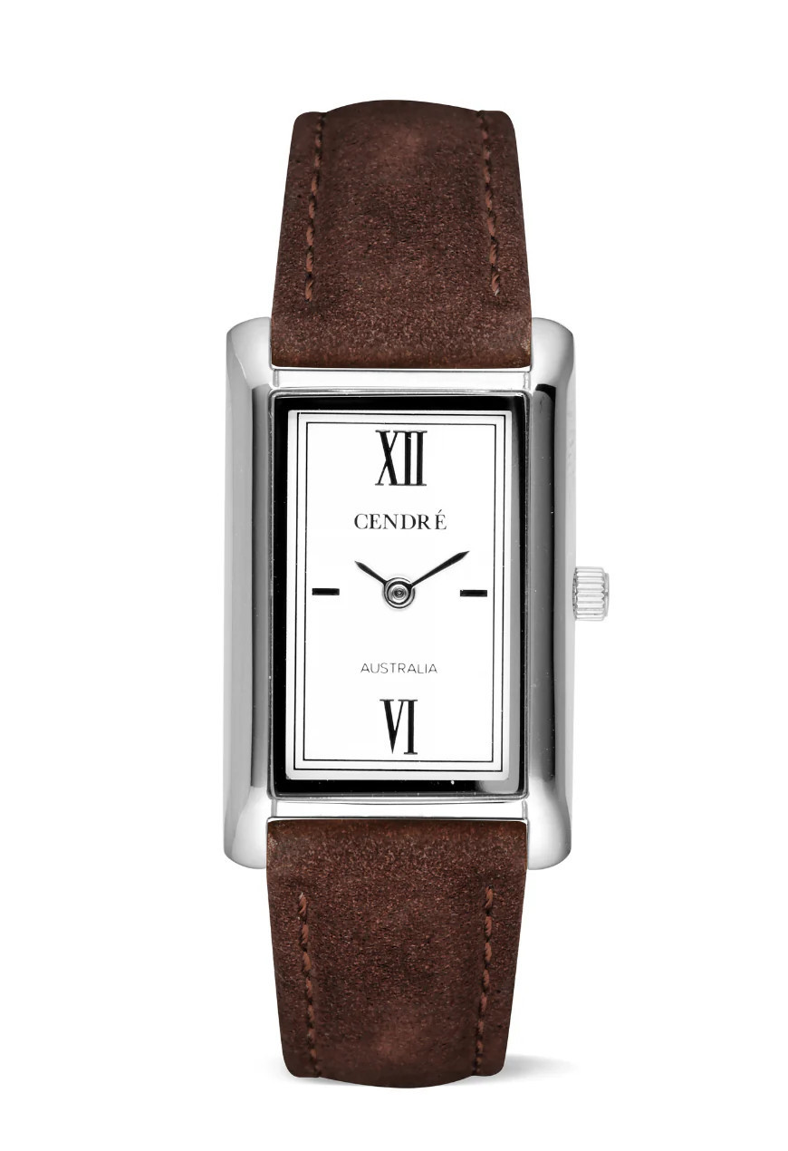 Kelly Watch | Silver | Chocolate Suede | Cendre