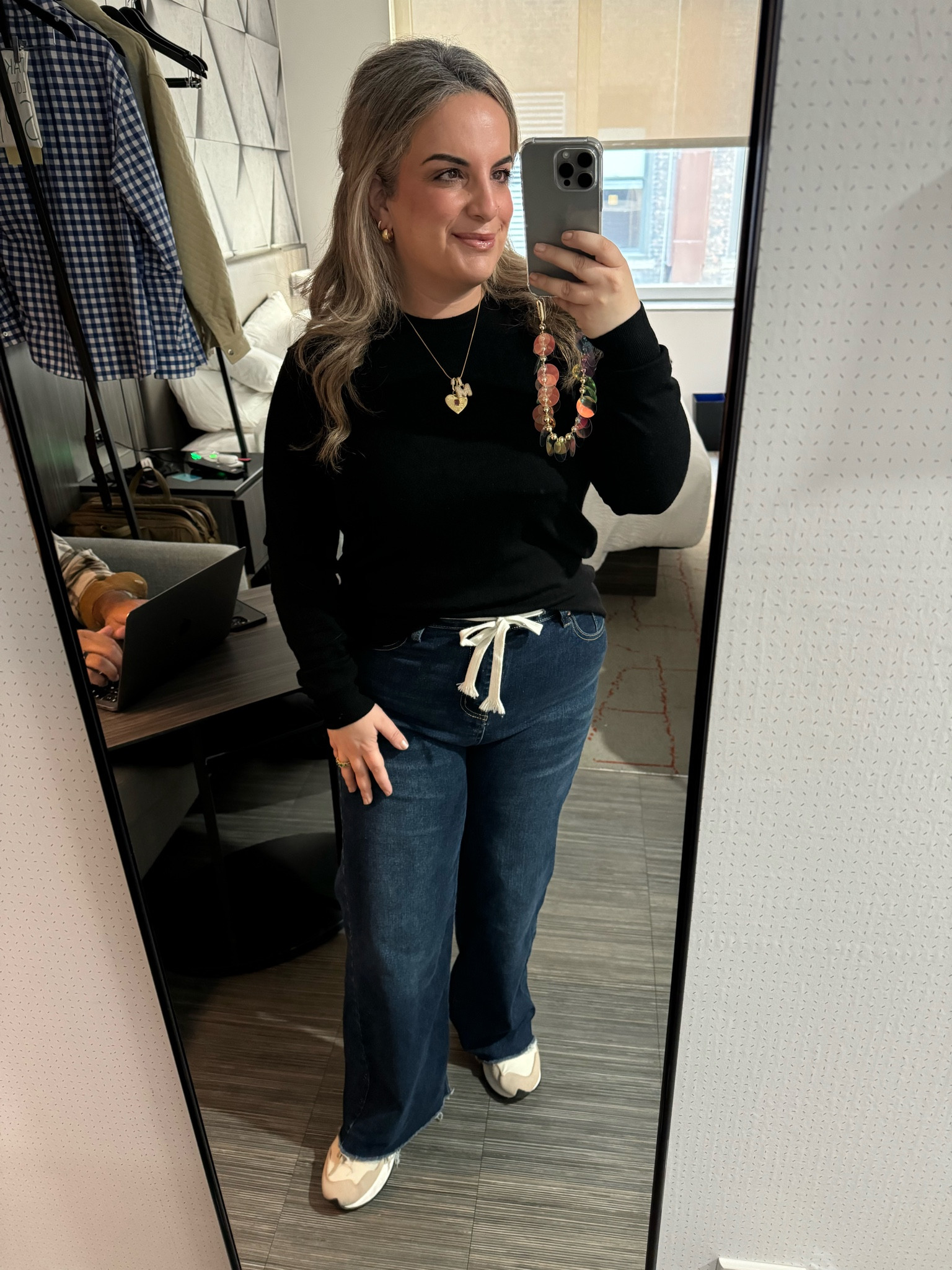 NYC Fall outfit
Wide leg drawstring jeans from Amazon that look very similar to Citizens of Humanity Brynn. This sweater from Amazon is so soft & high quality!

#LTKMidsize #LTKStyleTip #LTKSeasonal