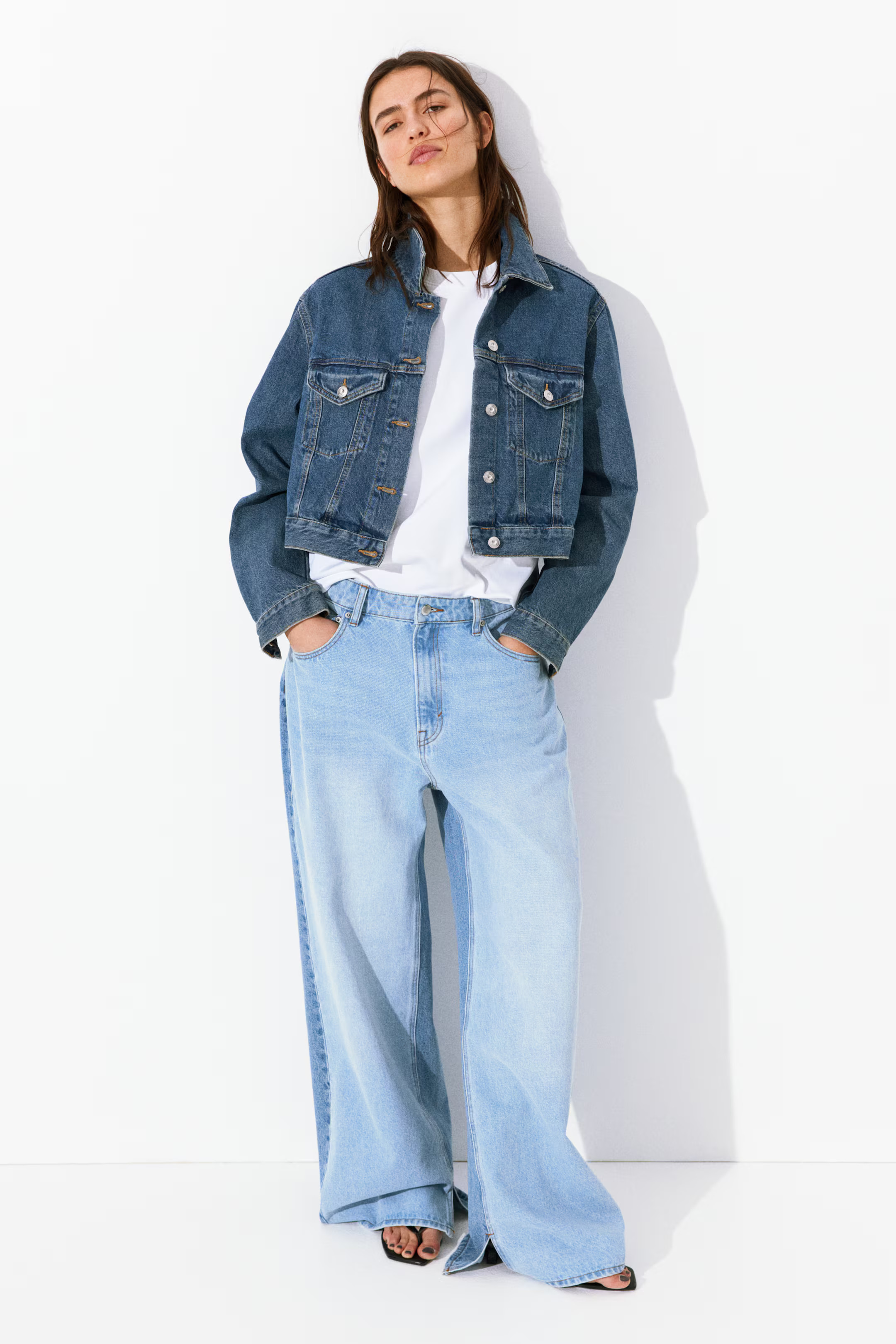 Denim jacket - Denim blue - Ladies | H&M GB | H&M (UK, MY, IN, SG, PH, TW, HK)