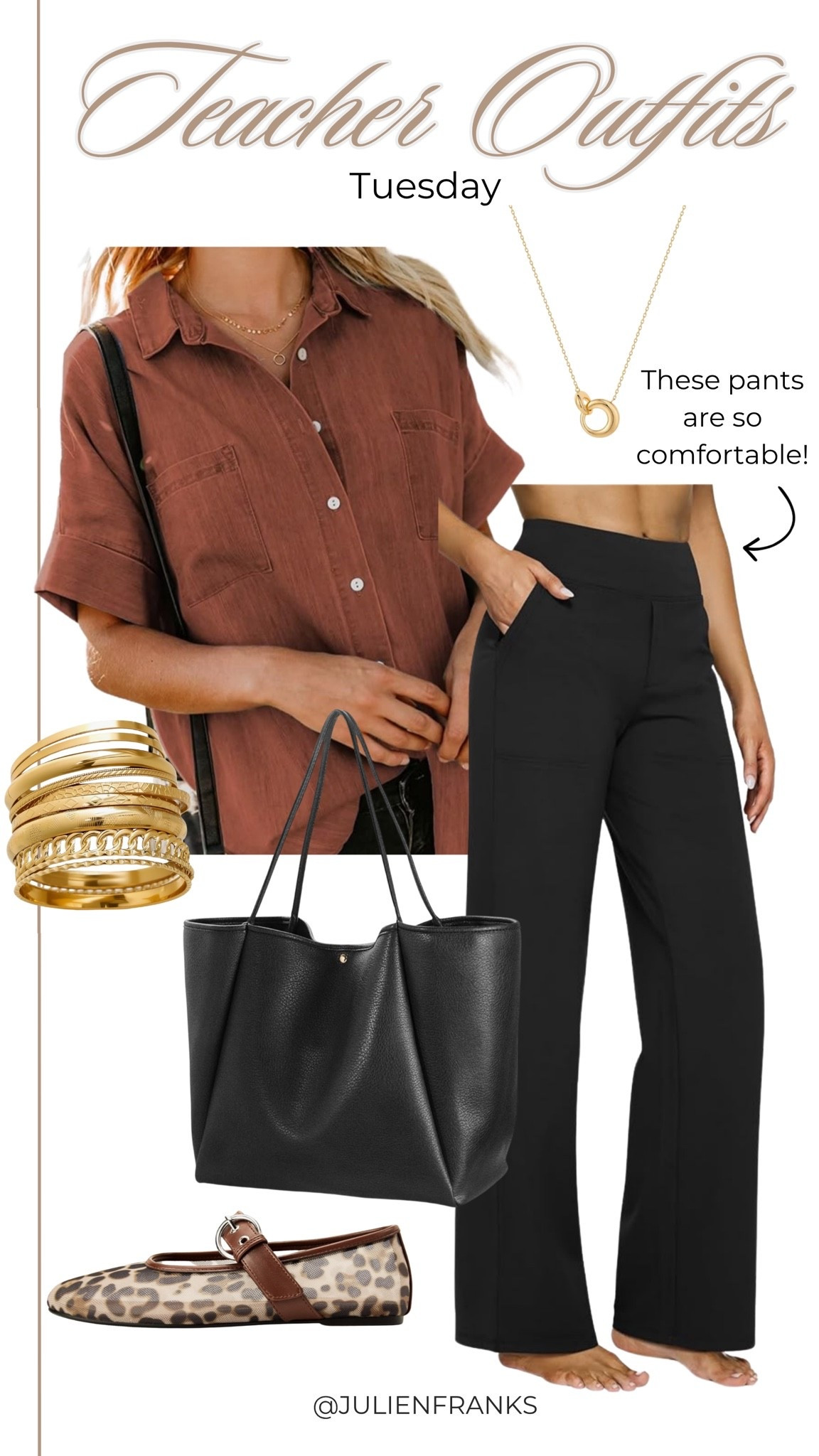 I’ve love this teacher outfit! The pants are so comfortable and would be easy to wear all day!

#LTKdayinmylife #LTKootd #LTKgrwm