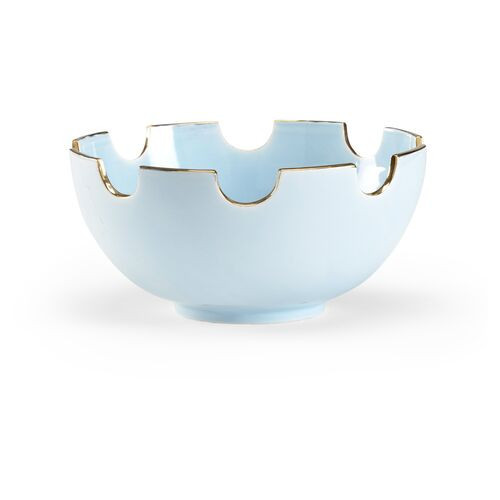 12" Classic Bowl - Blue/Gold - Chelsea House | One Kings Lane