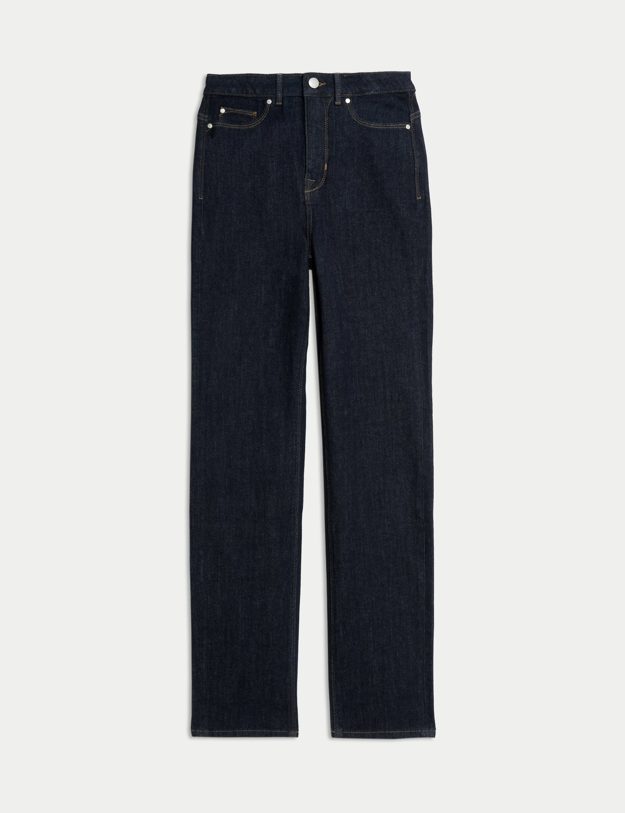 Magic Shaping High Waisted Straight Leg Jeans | M&S | M&S | Marks & Spencer (UK)