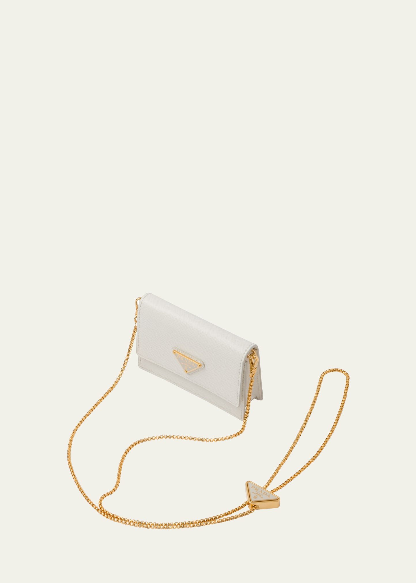 Prada Flap Leather Wallet on Chain | Bergdorf Goodman