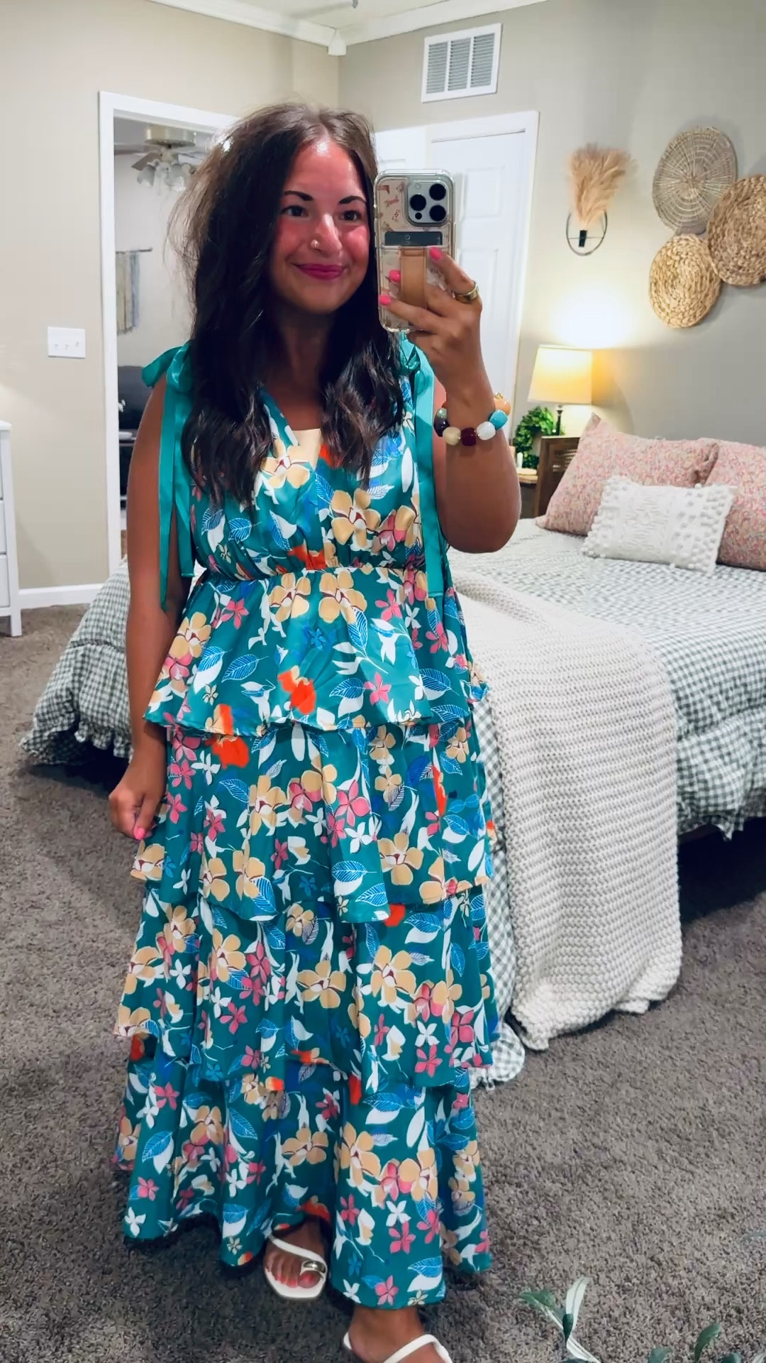 Pretty florals + a flattering maxi silhouette = the perfect summer dress. 🌿 I love how easy this Amazon find is to style, and it's one you'll reach for again and again!

sandals: fit a tad oversized // wearing a 5
dress: fits true to size // wearing a large 

 #LTKootd #LTKMidsize
