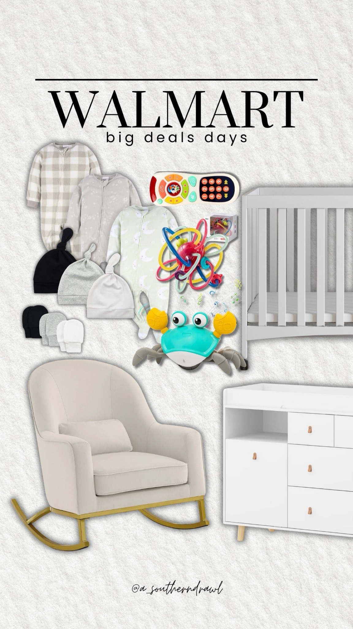 Walmart Big Deals for Baby☺️✨🫶🏽

Walmart, Walmart deals, nursery, nursery finds, nursery furniture, onesie, teething toys, changing table, crib, Grace White, A Southern Drawl 

#LTKBaby #LTKFamily #LTKHome