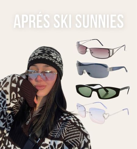 Fun on trend sunglasses to go with the "rich" girl winter aesthetic I am loving on tik tok 

#LTKtravel #LTKunder50 #LTKSeasonal