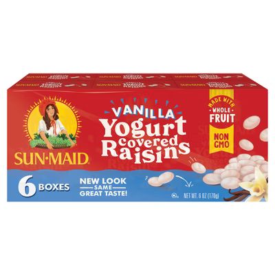 Sun-Maid Vanilla Yogurt Covered Raisins  - 1oz / 6ct | Target