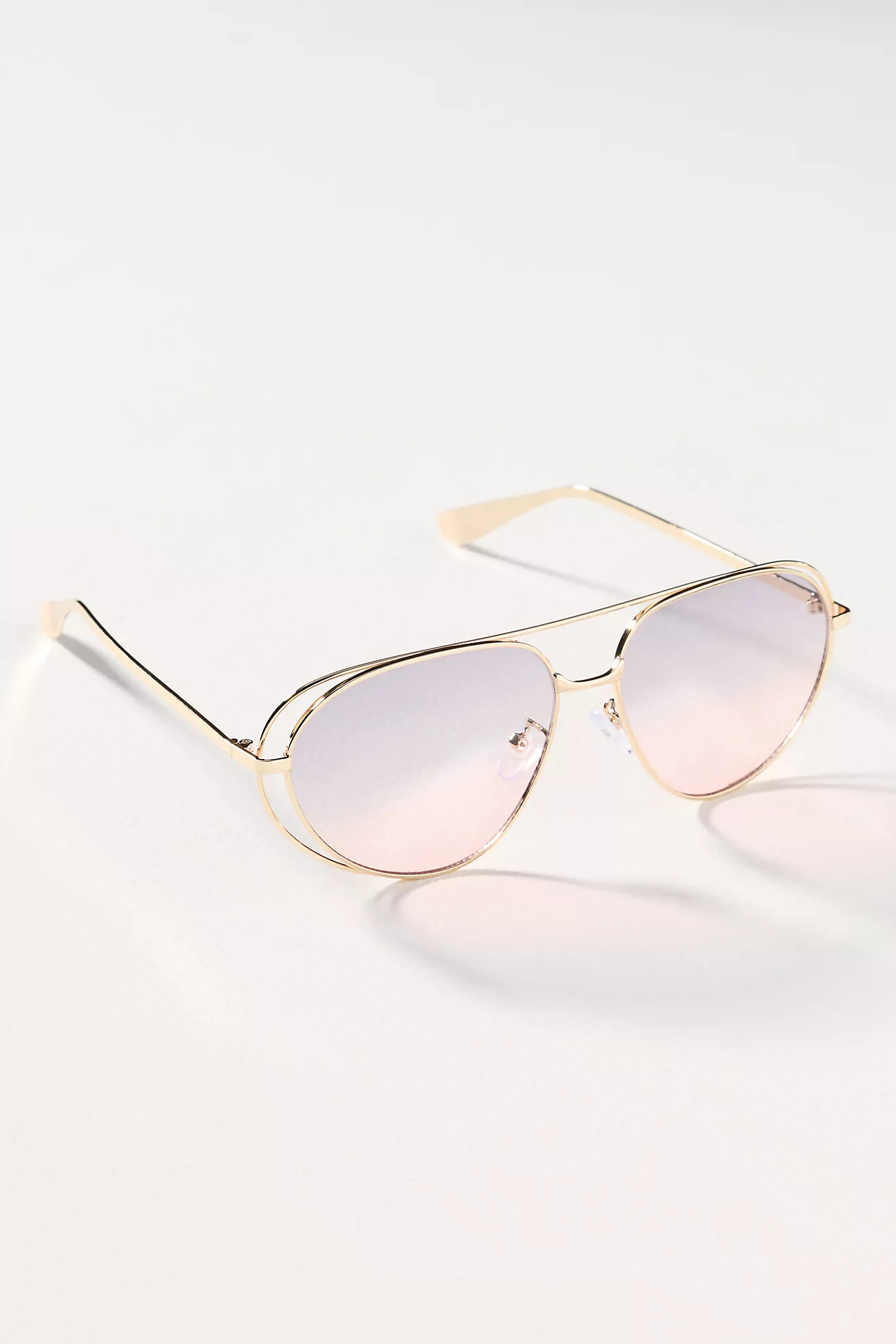 I-SEA Metal Aviator Sunglasses | Anthropologie (US)