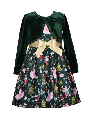 Girls 7-16 Nutcracker Dress With Cardigan | Belk