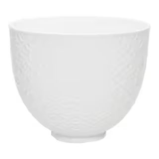 5 Quart White Mermaid Lace Ceramic Bowl