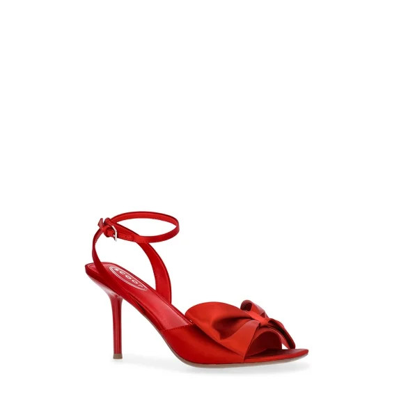 Scoop Women's Satin Bow Heels with Ankle Strap | Walmart (US)