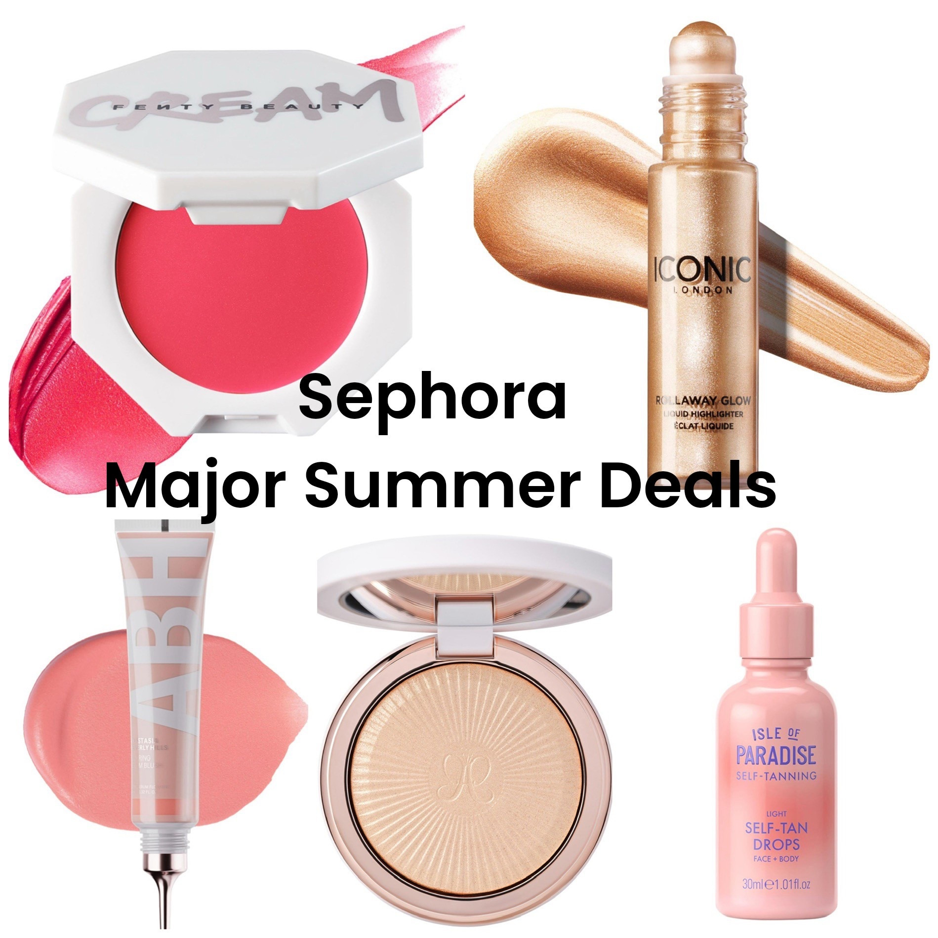 I found a few gems in the Sephora Summer Deals! I have and love this beautiful and creamy blush, this Iconic London liquid highlighter and the Isle of Paradise self tan fave drops. I mix the Iconic London into my foundation for a glowy look  

#LTKFindsUnder50 #LTKSaleAlert #LTKBeauty