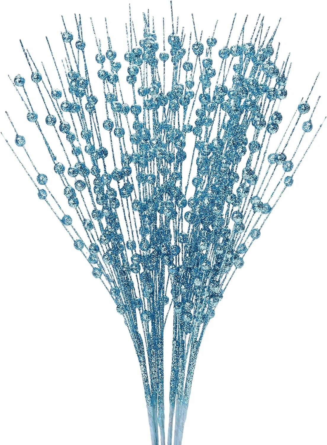 10 Pack Artificial Christmas Glitter Berry Stems, Christmas Tree Picks 17in Glittery Twigs Branch... | Walmart (US)