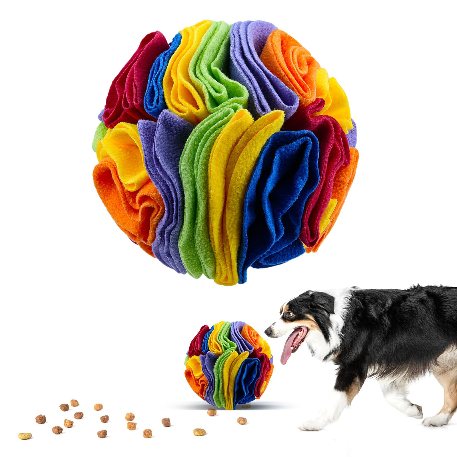 Pet Snuffle Ball - Interactive Dog Puzzle Toy for Blind Dogs Training, Stress Relief, Enrichment ... | Amazon (US)