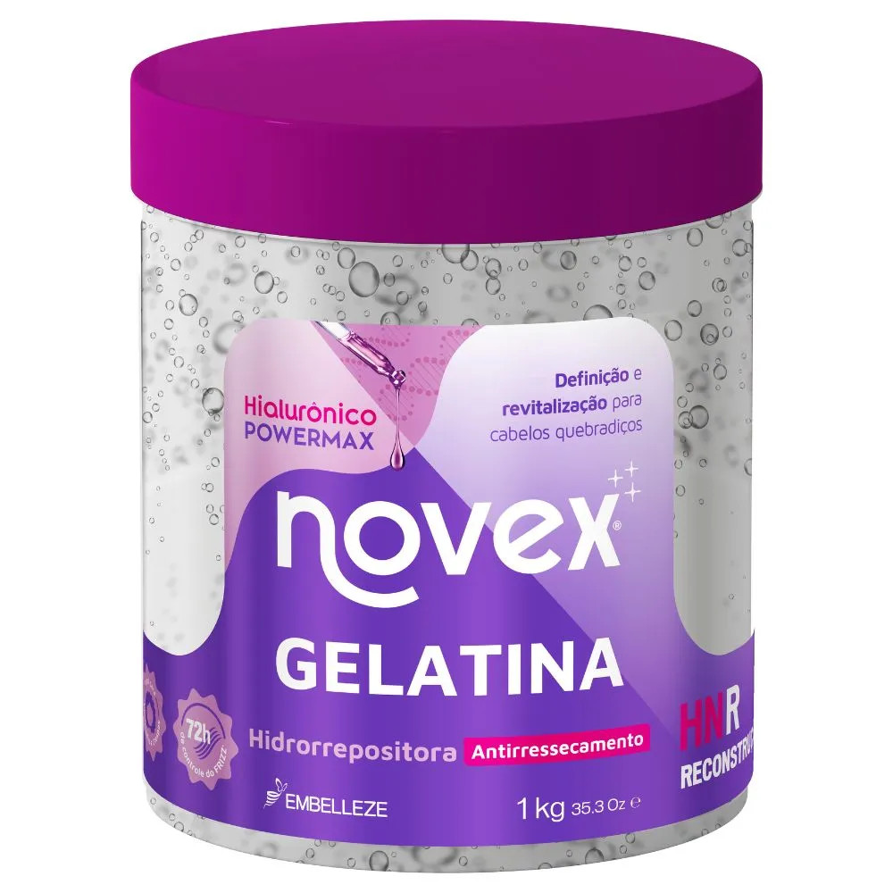 Gelatina Novex Hialurônico PowerMax Hidrorrepositora 1kg | Embelleze (BR)