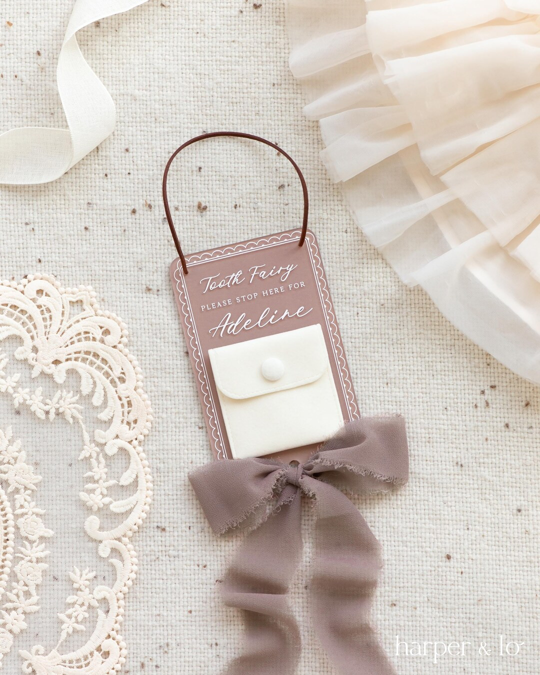 Tooth Fairy Sign, Custom Tooth Fairy Door Hanger, Pillow Pouch for Kids, Personalized My First To... | Etsy (US)