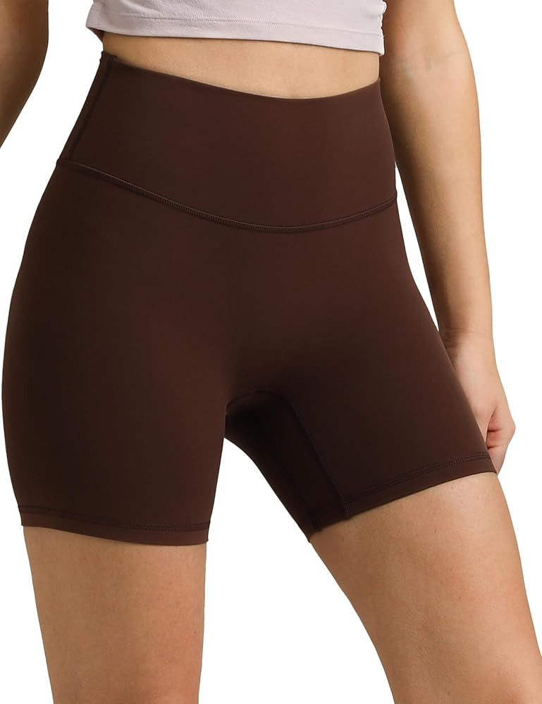 Colorfulkoala Dreamlux No Front Seam Biker Shorts for Women 6" Inseam | Amazon (US)