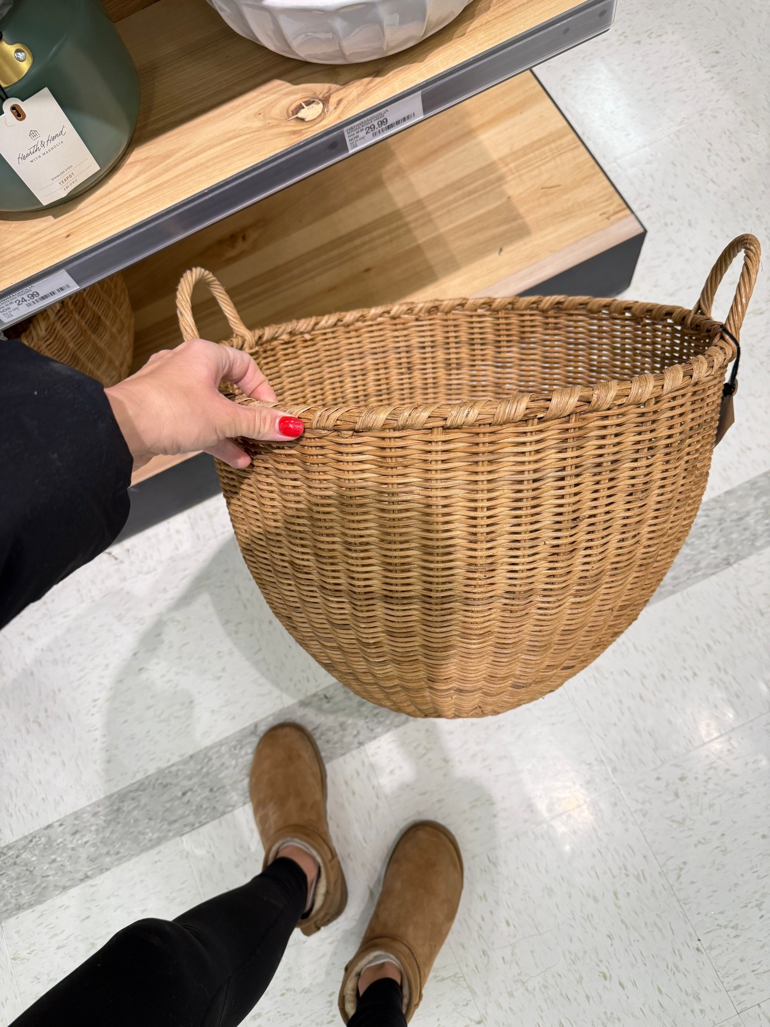 This is the big basket I have at home that I use in our bathroom to store extra toilet paper. It would also be so perfect for under a console table.

#LTKHome