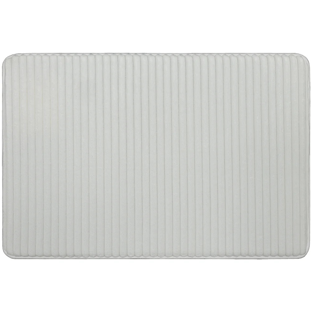 Mainstays Performance Ribbed Quick Dry Memory Foam Bath Mat, Artic White, 17" X 24" | Walmart (US)