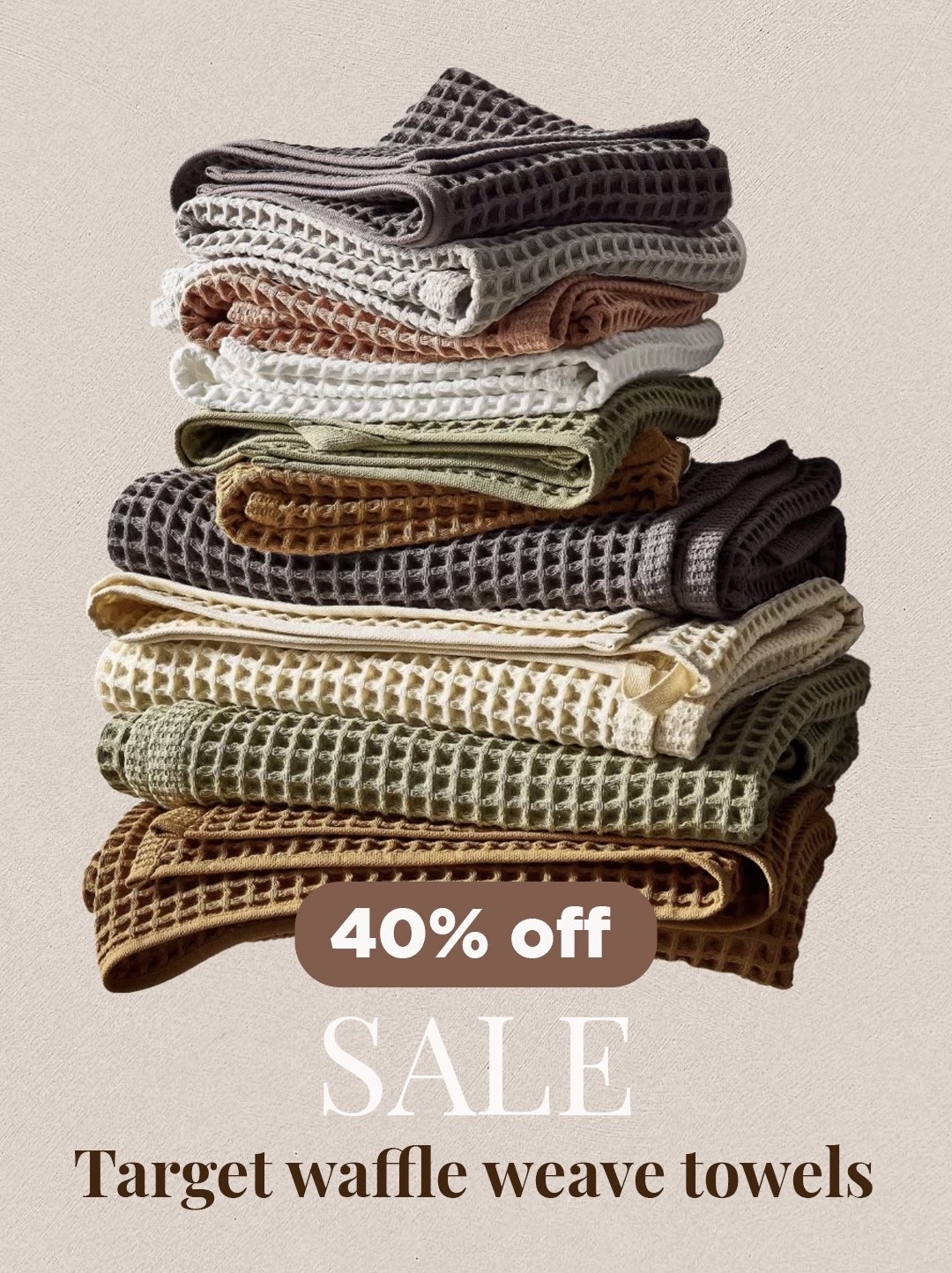 40% off Target Casaluna waffle weave towels! I just stocked up for our rental 🙌🏼

#LTKSaleAlert #LTKHome