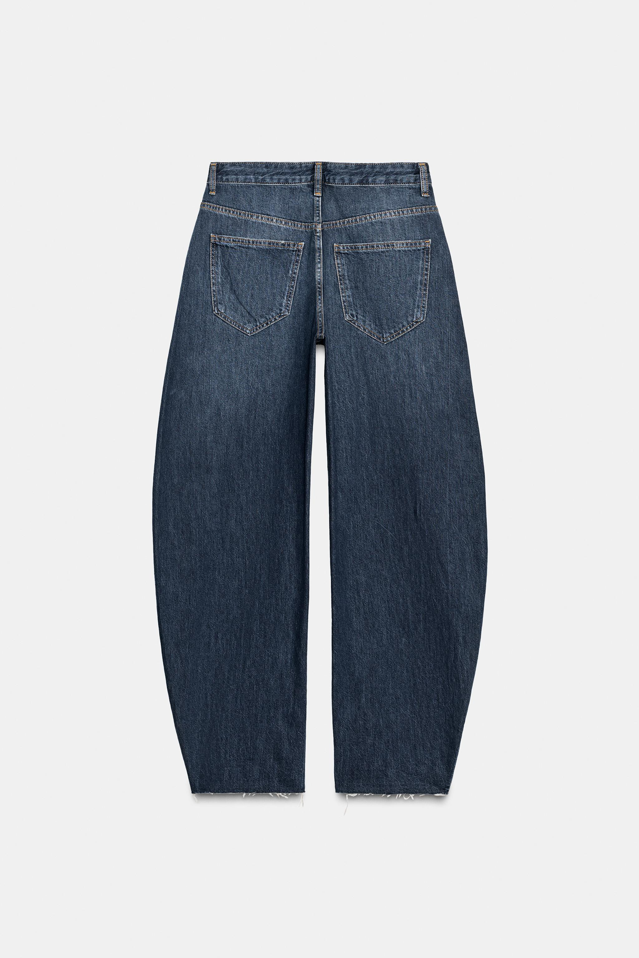 ZW COLLECTION BARREL MID-WAIST JEANS | Zara UK
